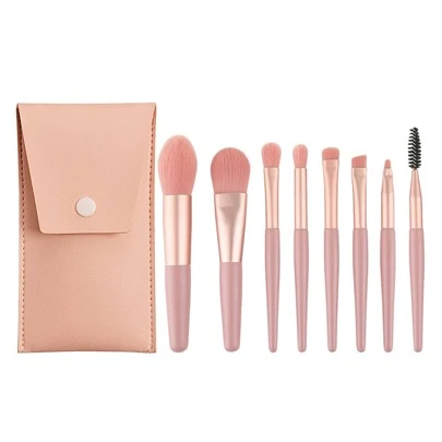 8 pièces Ensemble de pinceaux de maquillage, mini pinceaux de maquillage pour fond de teint, poudre, blush, ombre à paupières, mascara et correcteur, ensemble de pinceaux de maquillage professionnel pour cosmétiques avec sac à maquillage, set de pinceaux, kit de pinceaux de maquillage, set de maquillage complet, set de pinceaux de maquillage, kit de maquillage complet, kit de pinceaux, set de pinceaux de maquillage, set cadeau de maquillage