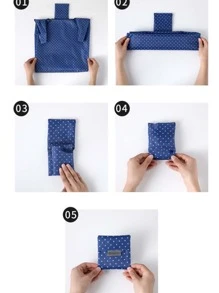 3 件装-1 件装购物，便携式牛津布手提包，超大防水可重复使用，颜色随机，适合旅行、化妆、化妆品、度假收纳盒，大容量化妆品收纳盒化妆盒，适用于口红、刷子、护肤品、手机、硬币、小物品，适用于家庭、礼物、度假和节日万圣节圣诞节多功能用途 - 彩色 - 查看 4