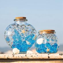 Perlas De Agua Gel De Alta Elasticidad Azul (aprox. 30kpcs) Suelo Cristalino De Gelatina De Perlas Para Rellenar Jarrones, Se Expande A 10-13mm Después De Remojar En Agua - Azul - Ver 1