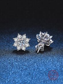 3入組優雅奢華925 銀&氧化鋯耳釘和項鏈套裝合適的適合女士日常穿著派對首飾類聖誕禮品