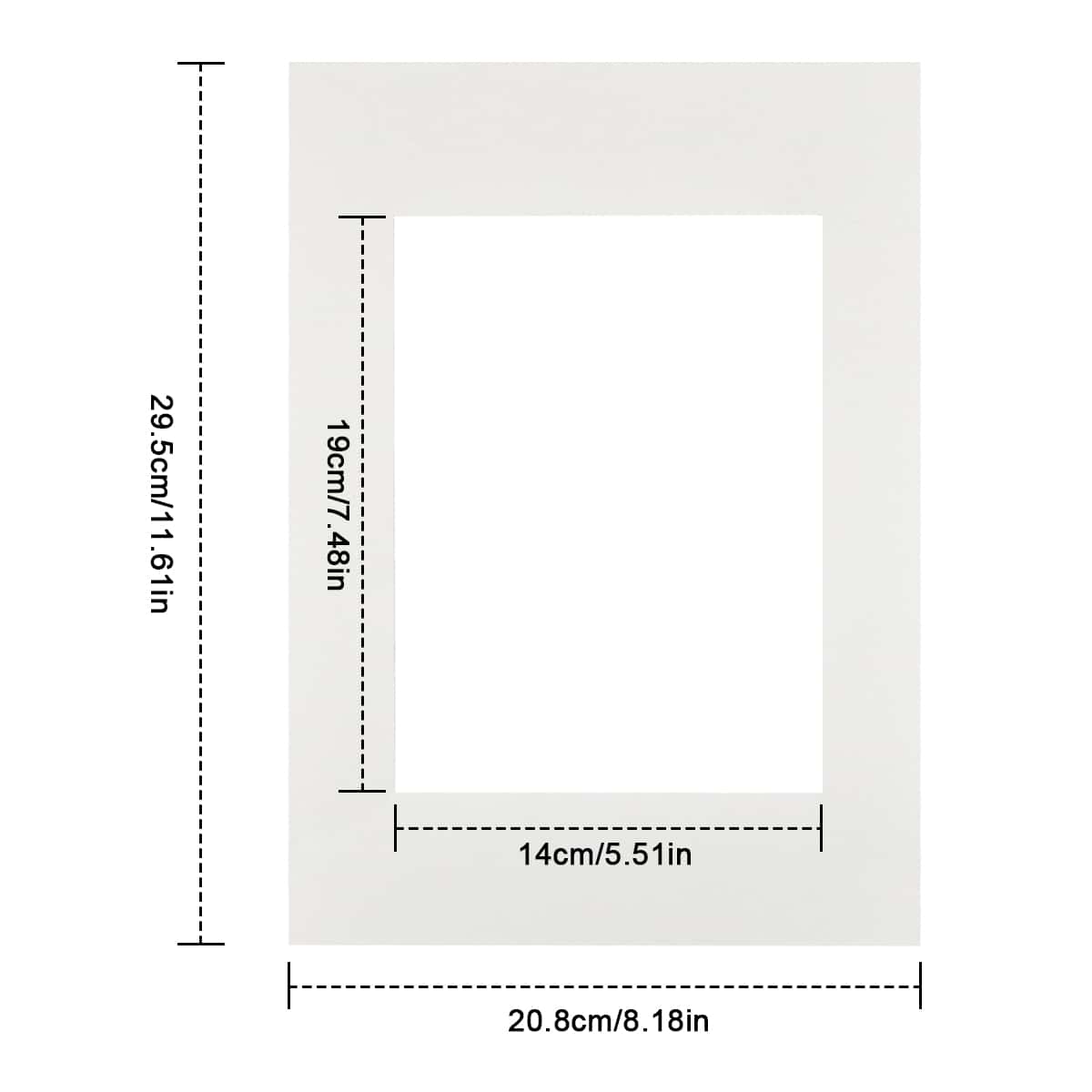 10 x Paper Frames, A4 Picture Frame Cardboard, 11.5 x 8 Inch Frame Mat, White Picture Mats for 7