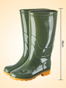 男士高幫雨鞋戶外防水涉水鞋 - 綠色 - 查看 1