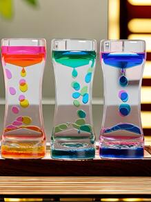 1 pieza Soplador de burbujas líquido dinámico de polvo azul, adecuado para niños y adultos, soplador de burbujas líquido con temporizador, para juego sensorial, alivio del estrés y regalo de decoración de escritorio - Azul - Ver 4