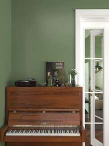 1卷可剝離和可黏貼牆紙,啞白黑綠淺灰橙紅可移除和加厚牆紙,黑色自粘膠防水壁紙,可用於牆壁和家具覆蓋,配有乙烯基卷 - 綠色 - 查看 7