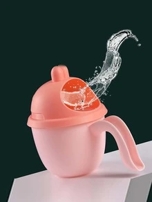 卡通兔子設計浴帽、洗澡用的水勺和勺子 - 粉色 - 查看 2