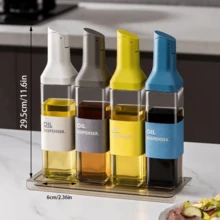 1pc 500ml Four Color Automatic Open & Close Anti-leakage & Wall-mounted & Gravity Oil Bottle - Mustard Yellow - View 6