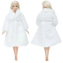 長袖柔軟羊毛外套上衣洋裝冬天濃烈香調休閒穿戴配件玩偶孩子們的玩具服裝(玩偶) - 棕色 - 查看 6