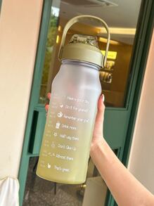 1 Bình Nước, Bình Nước Thể Thao 64OZ, Chống Rò Rỉ & Không Chứa BPA, Bình Nước Tạo Động Lực Có Đánh Dấu Thời Gian Cho Thể Thao Ngoài Trời, Phòng Tập Thể Dục, Thể Hình, Văn Phòng - xanh quân đội - Xem 3