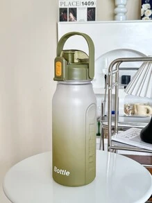 1 Bình Nước, Bình Nước Thể Thao 64OZ, Chống Rò Rỉ & Không Chứa BPA, Bình Nước Tạo Động Lực Có Đánh Dấu Thời Gian Cho Thể Thao Ngoài Trời, Phòng Tập Thể Dục, Thể Hình, Văn Phòng - xanh quân đội - Xem 4