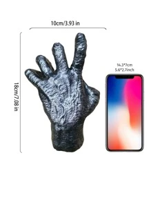 1 件万圣节银色和黑色树脂爪手装饰，恐怖设计挂饰，适用于个性化家居装饰、万圣节派对万圣节主题装饰和场景拍摄装饰道具、家居装饰、房间装饰、墙面装饰 - 彩色 - 查看 5