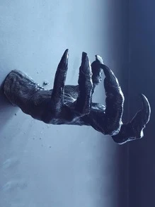 1 件万圣节银色和黑色树脂爪手装饰，恐怖设计挂饰，适用于个性化家居装饰、万圣节派对万圣节主题装饰和场景拍摄装饰道具、家居装饰、房间装饰、墙面装饰 - 彩色 - 查看 6