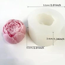 1pc Flower Aromatherapy Candle Silicone Mold For Making Car Decoration, Aromatherapy Plaster Crafts Diy - White - View 5