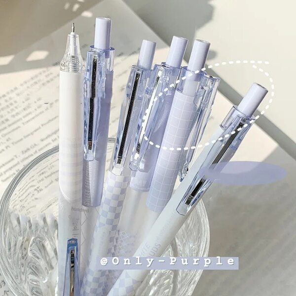 6 piezas Kawaii Pluma de gel Set 0,5 mm escribiendo Papelería dulce escuela suministrar para alumno