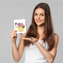 1Sheet Layering Kettle Clear Stamps Layered Butterfly Hydrangeas Silicone Clear Stamp Seals for Cards Making DIY Scrapbooking Photo Journal Album Decoration - Black - View 5