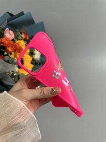 Christmas Cartoon Graphic Phone Case - Multicolor - View 4