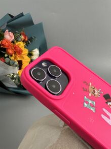 Christmas Cartoon Graphic Phone Case - Multicolor - View 3