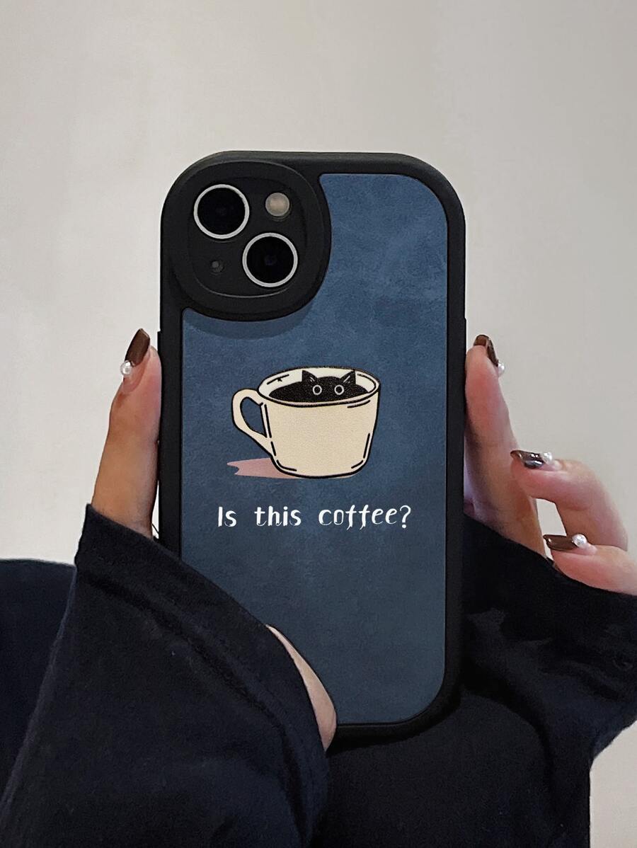 1 pieza Funda de teléfono de piel de PU con diseño de gato de dibujos animados compatible con iPhone 16/ compatible con iPhone 16 Pro/ compatible con iPhone 16 Plus/ compatible con iPhone 16 Pro Max, resistente al agua, a los golpes y a los arañazos