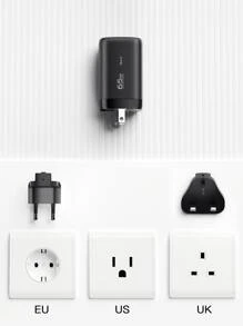 ESSAGER Essager 65W GaN USB Type C Charger For Laptop PPS 45W 25W Fast Charge Fori Realme MobilephiPhone14 13 Pro Phone Suitable For Travel, Office, Dorm, And Home Multi-Port, Adapter