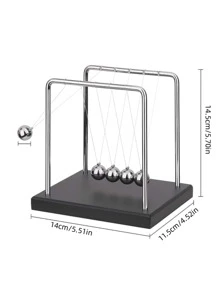 1入組牛頓擺平衡球,科學物理桌面飾品,適用於家庭和辦公室裝飾 - 黑色 - 查看 2