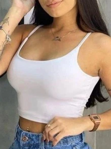 Women Tank Tops & Camis - 白色 - 查看 2