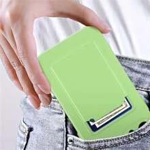 1入組純色TPU手機殼，帶卡片插槽，防震，適用於三星、小米手機 - 綠色 - 查看 2