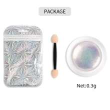 Shell Pearl Nail Powder Pigment Mirror White Rubbing On Nail Glitter Dust Chrome Aurora Manicure Nail Art Decoration - White - View 5