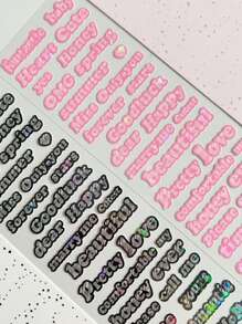 1 Miếng Màu sắc tùy ý Ảnh ba chiều Linh hoạt Tiếng Anh Nét chữ Thiết kế Hình dán Trang tính Đối với Viết nhật ký Và Thẻ Làm Trang trí DIY - Nhiều màu - Xem 8