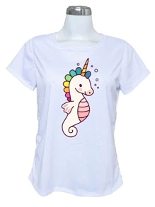 Kawaii Sea Unicorn Sublimated T-Shirt