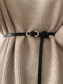 Thắt lưng khóa kim loại - màu đen - Xem 1