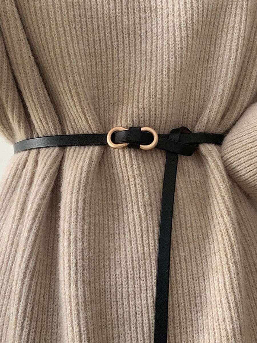 Thắt lưng khóa kim loại - màu đen - Xem 1