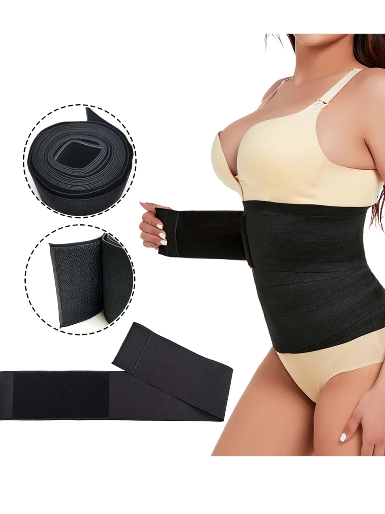 Cinta Faixa Corset Cintura Emagrecimento Cinto Modelador 3 Metros Sauna