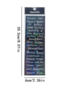 1 Miếng Màu sắc tùy ý Ảnh ba chiều Linh hoạt Tiếng Anh Nét chữ Thiết kế Hình dán Trang tính Đối với Viết nhật ký Và Thẻ Làm Trang trí DIY - Nhiều màu - Xem 10