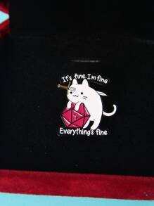 1pc Cute Cat Shaped Brooch Pin For Women - Multicolor - View 2