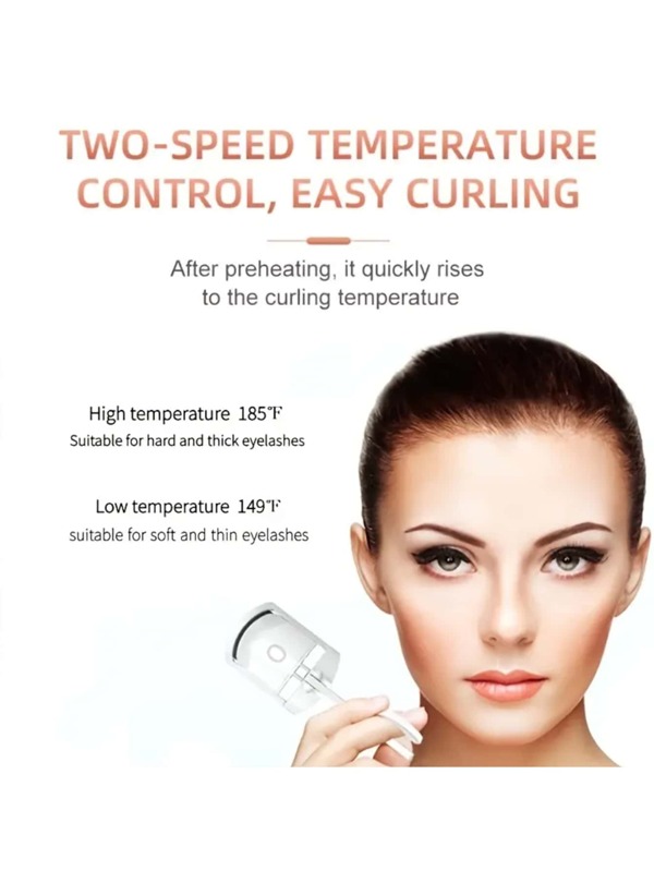 Electric Eyelash Curler & Brow Trimmer & Lash Straightener Rechargeable