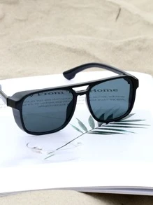 女性時尚復古眼鏡 - 黑色 - 查看 1