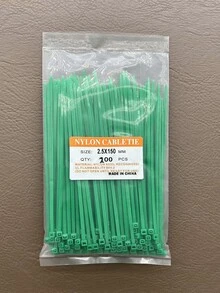 100入組/包耐用&抵抗的尼龍拉鍊領帶在黑暗的綠色顏色合適的適用於,商業&工業使用,作為井作為在園藝 - 墨綠色 - 查看 5