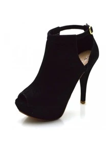 Women Heeled Sandals - 黑色 - 查看 1