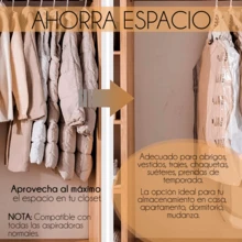 Bolsa De Almacenamiento Al Vacío Con Gancho Para Guardar Ropa Ahorra Espacio En Closet Reutilizable Compresión Empaque Comprimir - 105x70x20x20 cm - Ver 7