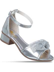 My ToT Kids Heeled Sandals - Bạc - Xem 6