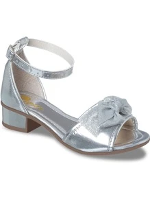 My ToT Kids Heeled Sandals - Bạc - Xem 5