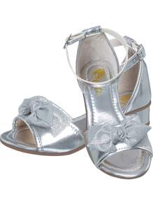 My ToT Kids Heeled Sandals - Bạc - Xem 7