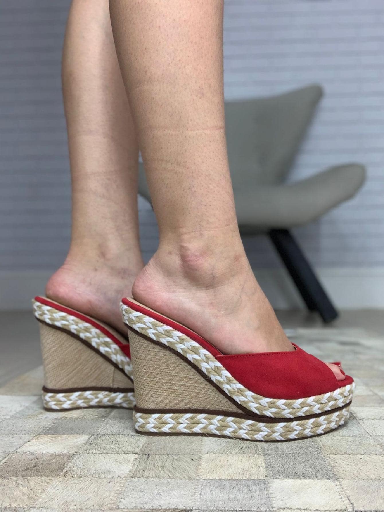 Women Flats - 紅色 - 查看 1