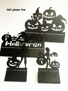 1pc Creative Pumpkin Light & Skull Candle Holder Decorative Ornament For Home Interior Decoration Best Gifts Birthday - F - View 4