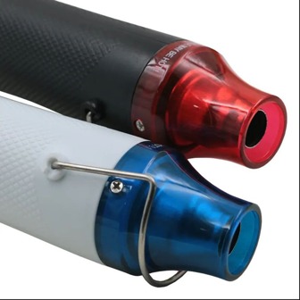 Pistola Termica In Ceramica Morbida Da 300w A 220v Standard Europeo, Bianca