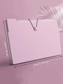 Carpeta De Archivo De Clasificación Multicapa A4, Bolsa De Almacenamiento De Clasificación De Inserción De 4 Capas, Bolsa De Documentos De Papel De Prueba Para Estudiantes - Rosa - Ver 3