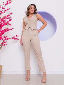 Women Two-piece Outfits - Albaricoque - Ver 2