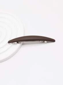 1pc/2pcs Women Matte Finish Retro Hair Clips, Fashion Simple Anti-Slip Hair Accessories (Size Refer To Product Details), School Stuff, Head Accessories, Hairpin - Brown - View 3