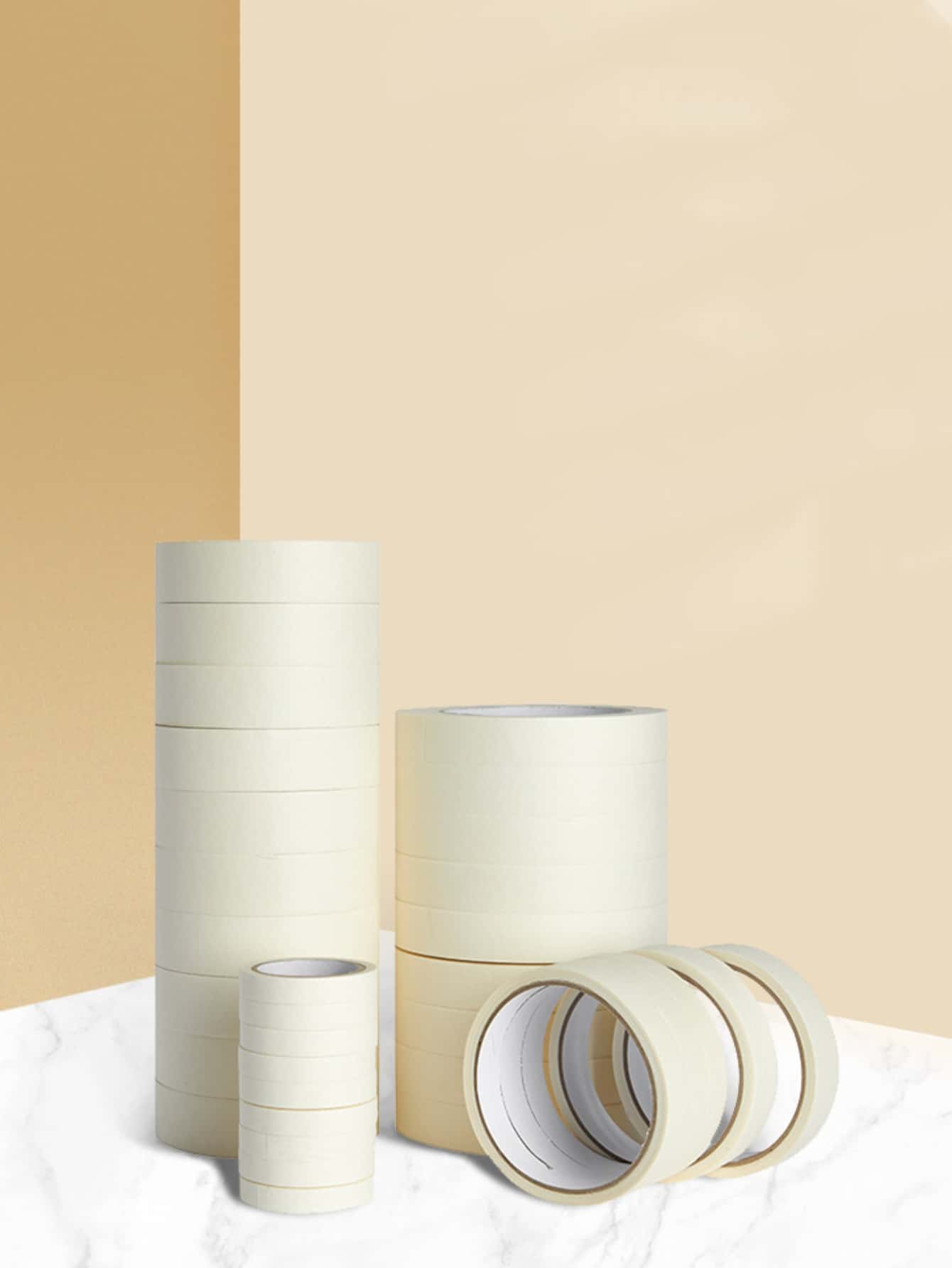 1roll Plain Masking Tape - Beige - View 1