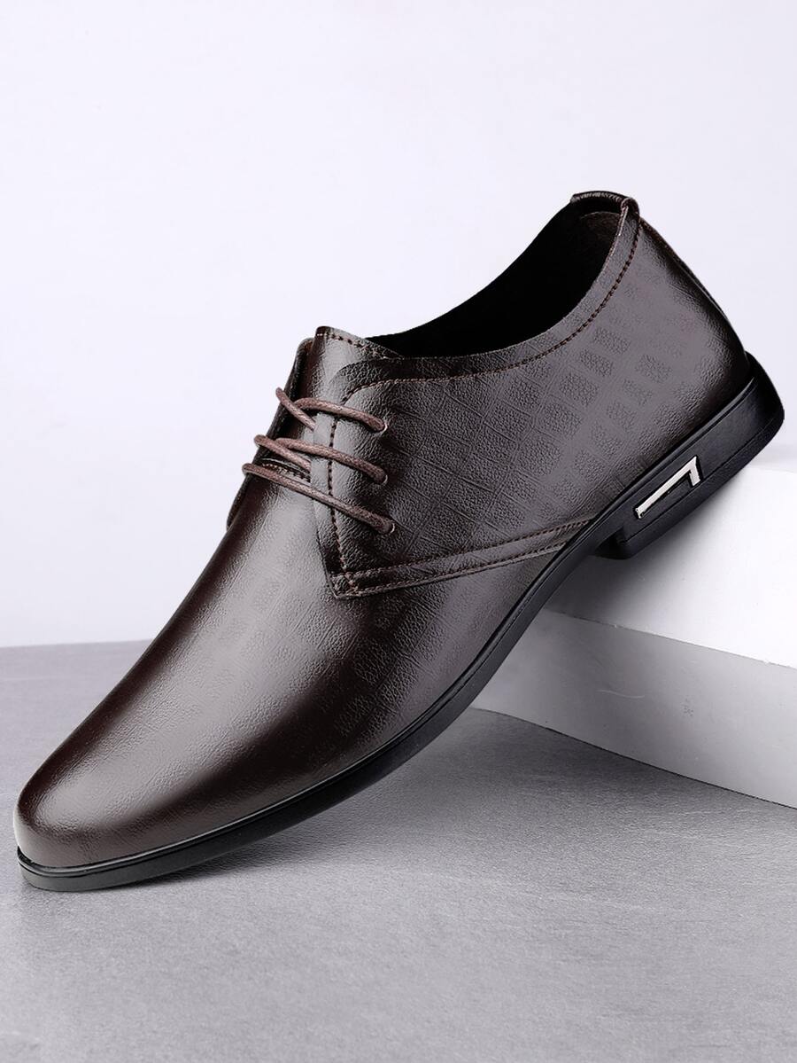 男士正裝鞋,時尚百搭 - 棕色 - 查看 1
