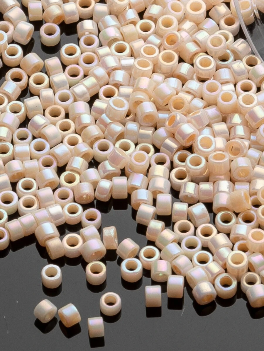 700pcs 2.5mm Translucent Glass Bead In Rainbow Color Set, For Diy Bracelets, Necklaces, Etc. - Apricot - View 1